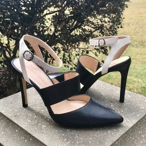 Banana Republic Black and White Pointed Toe Heels
